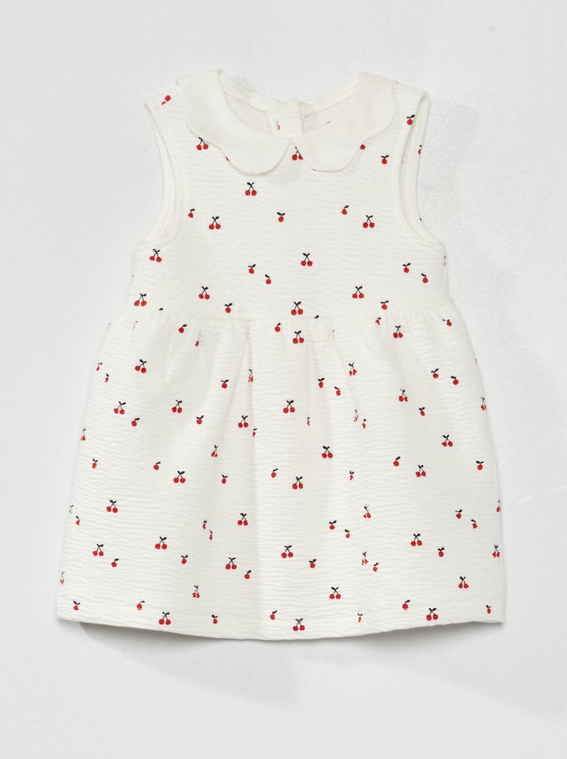 Robe en maille froissée Blanc - Kiabi