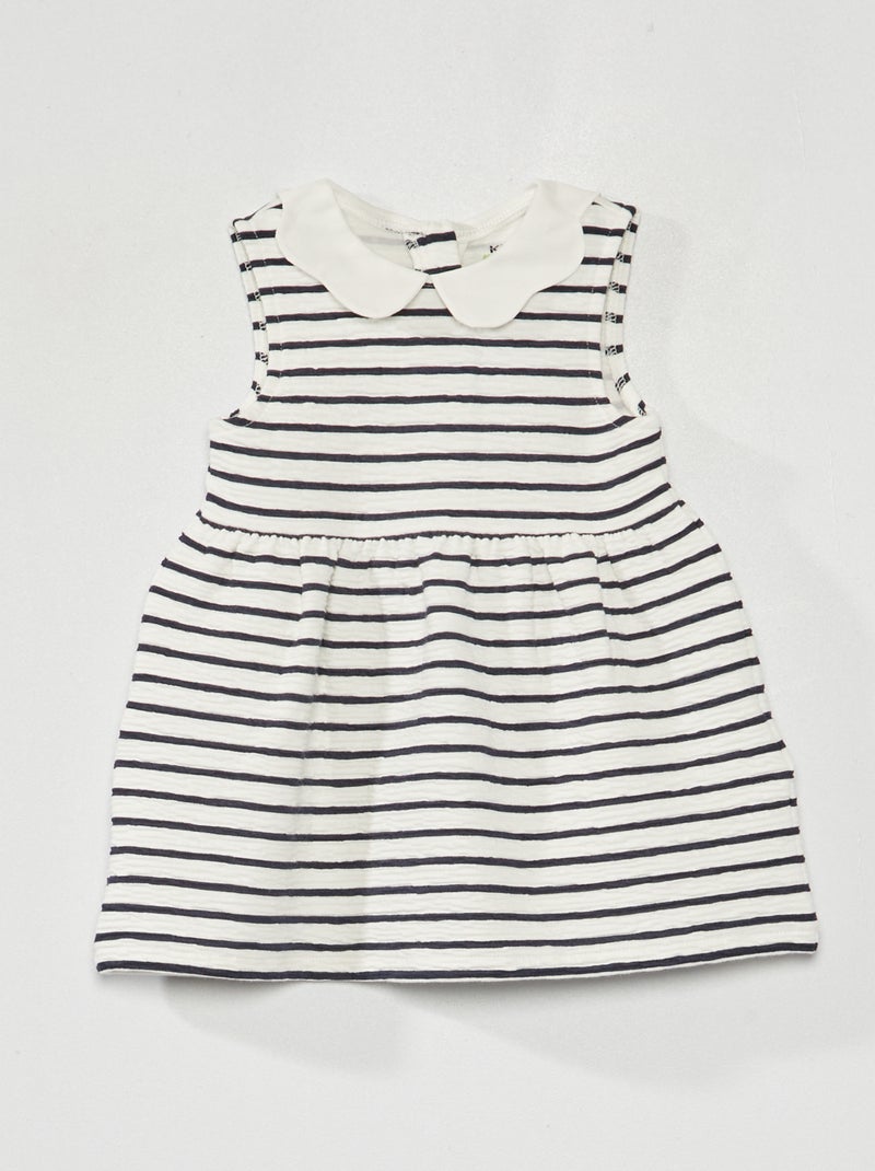 Robe en maille froissée Blanc - Kiabi