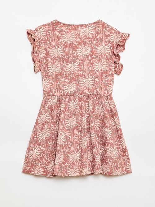 Robe en maille gaufrée boutonnée sur le devant - Kiabi