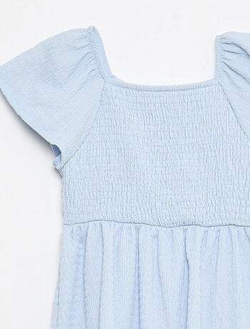 Robe en maille gaufrée uni