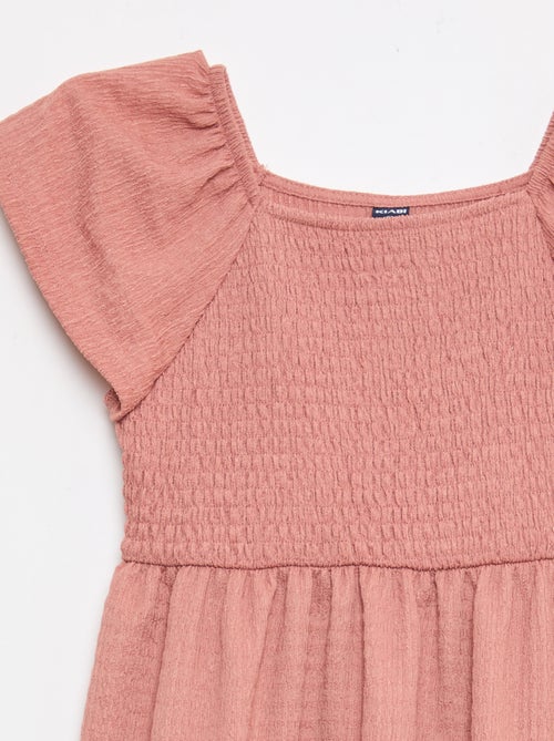 Robe en maille gaufrée uni - Kiabi