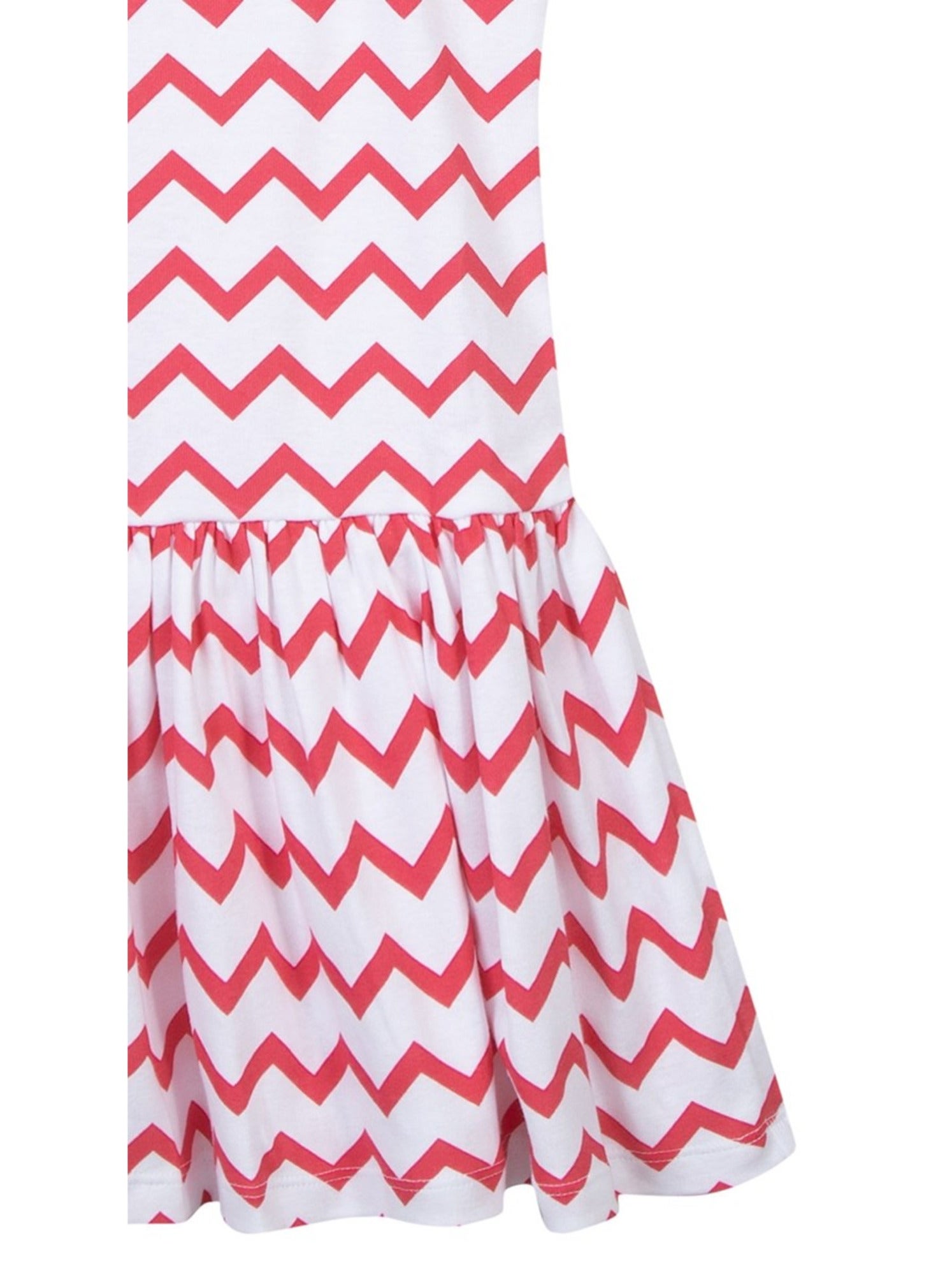 Robe Fille Ella Et Lulu - Taille 12 Ans - Motif Zig Zag Rose Vif Et Blanc - Neuve Avec étiquette