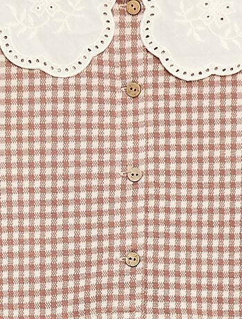 Robe en maille jacquard avec col claudine