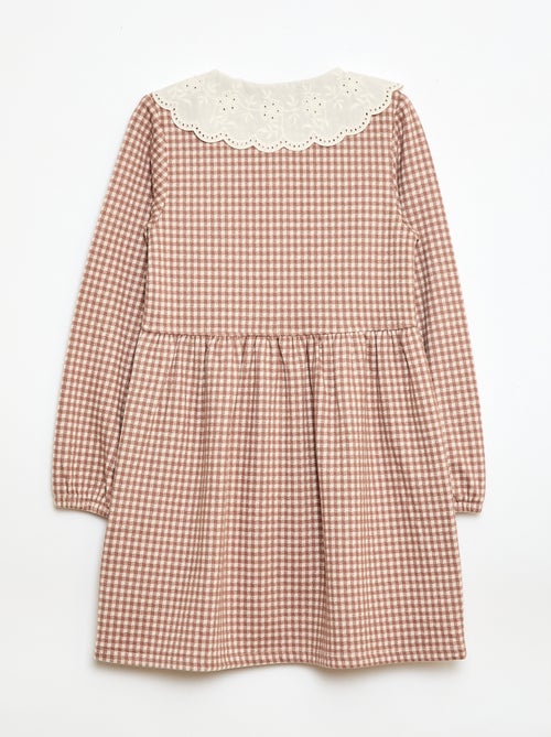 Robe en maille jacquard avec col claudine - Kiabi