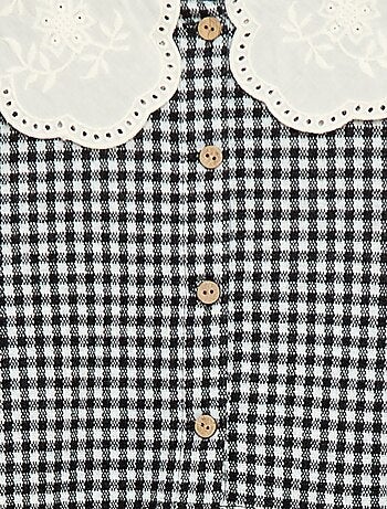 Robe en maille jacquard avec col claudine