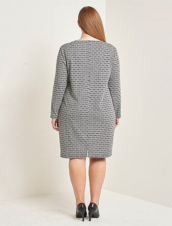 Robe en maille jacquard fantaisie