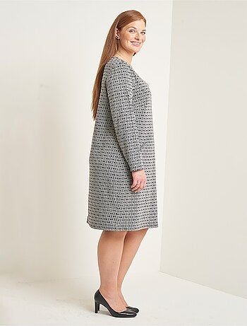 Robe en maille jacquard fantaisie