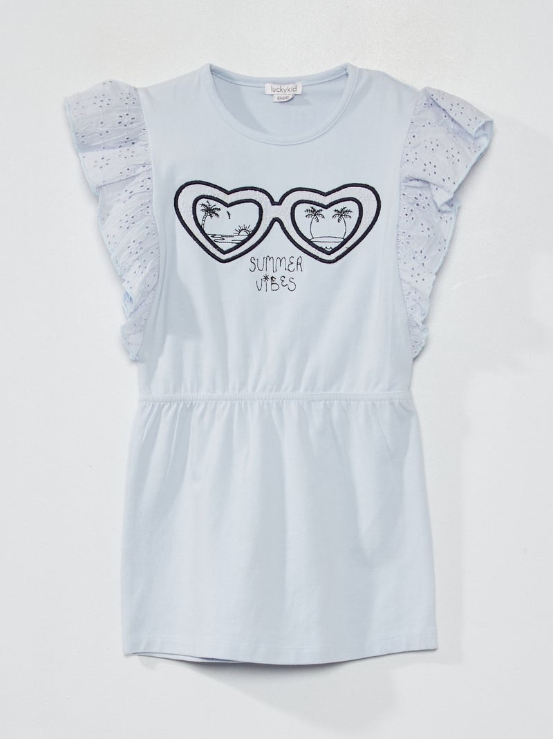 Robe en maille jersey Bleu - Kiabi