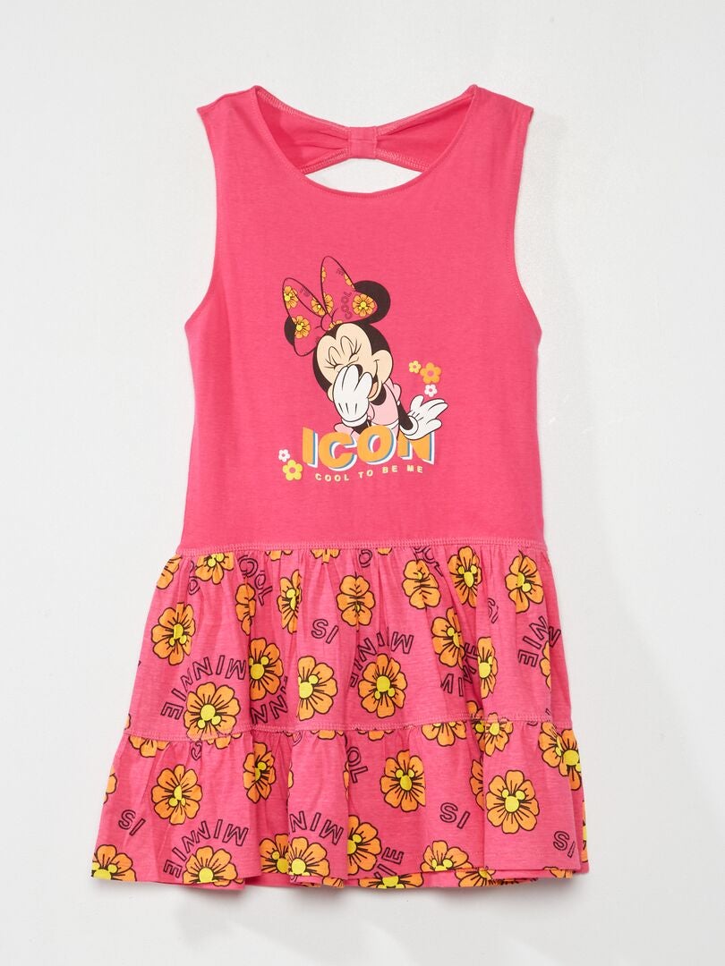 Robe en maille jersey 'Minnie' 'Disney' rose - Kiabi