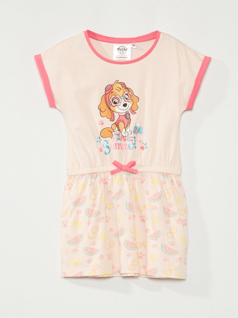 Robe en maille jersey 'Pat 'Patrouille' rose - Kiabi