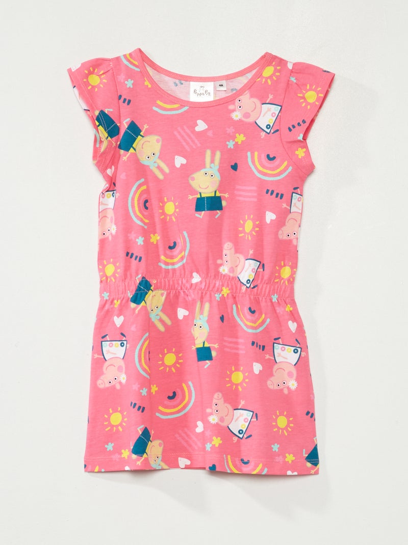 Robe en maille jersey 'Peppa Pig' rose - Kiabi