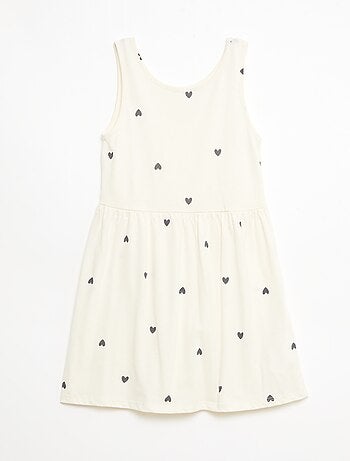 Robe en maille légère fine bretelles all-over en coton