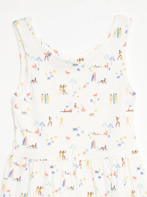 Robe en maille légère fine bretelles all-over en coton - Kiabi