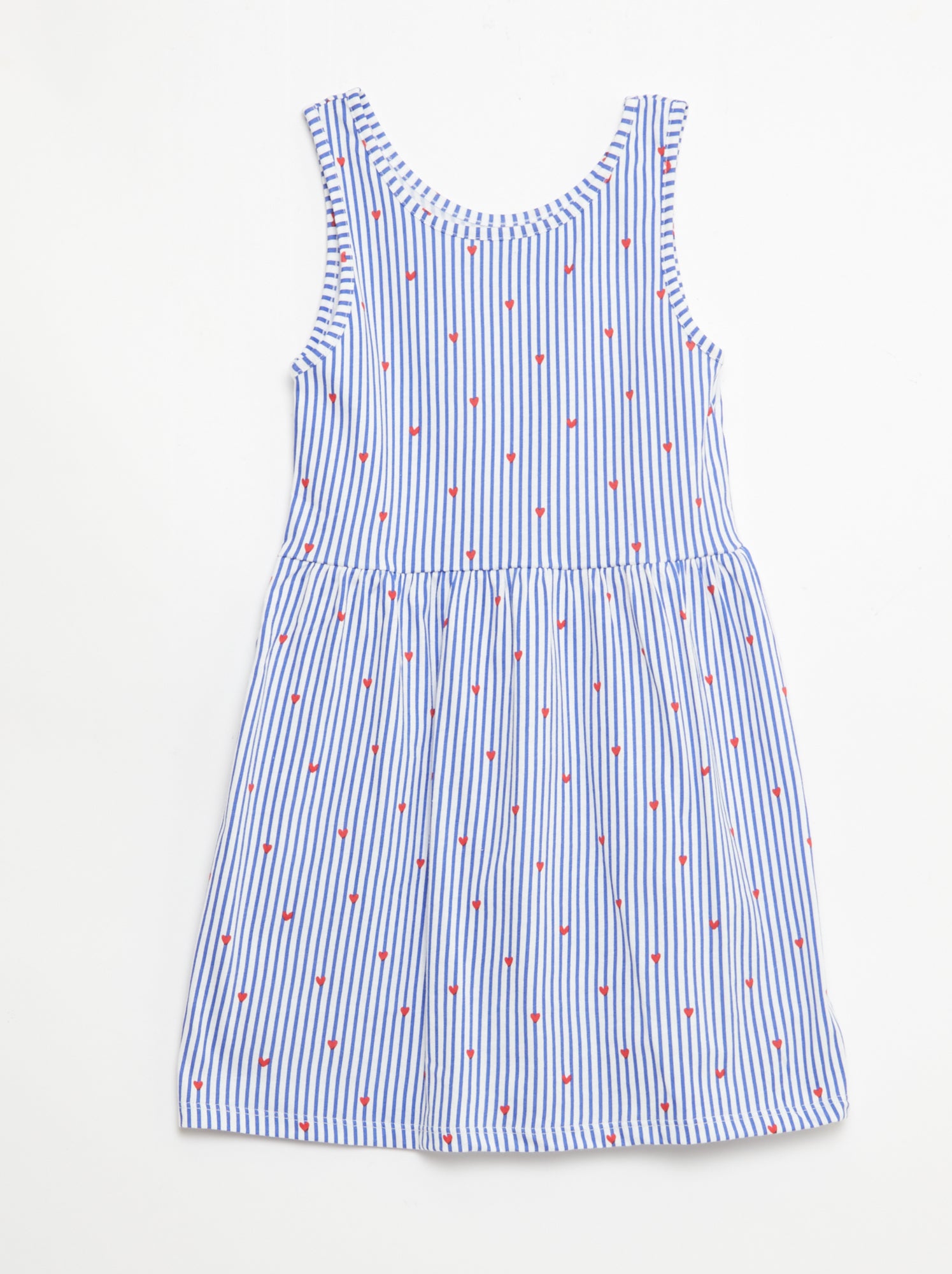 Robe en maille légère fine bretelles all-over en coton