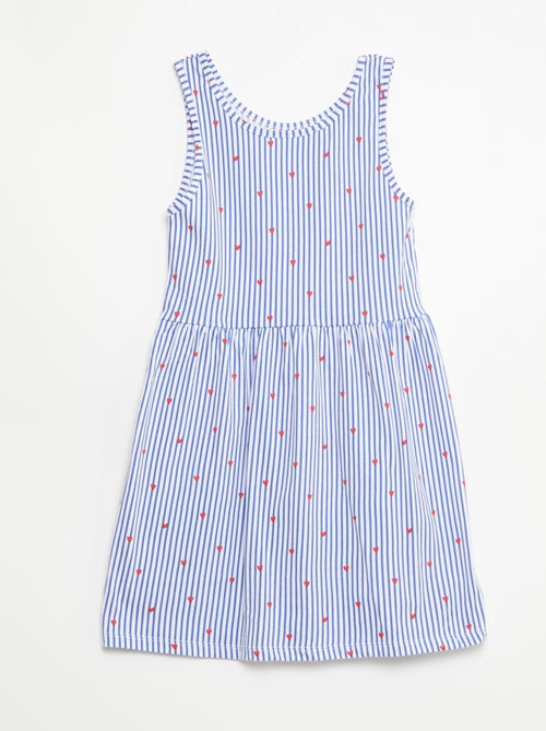 Robe en maille légère fine bretelles all-over en coton - Kiabi