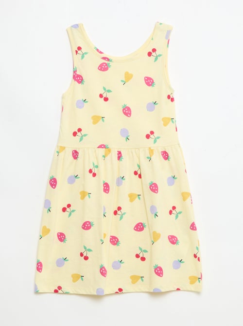 Robe en maille légère fine bretelles all-over en coton - Kiabi