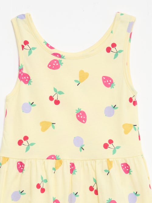 Robe en maille légère fine bretelles all-over en coton - Kiabi