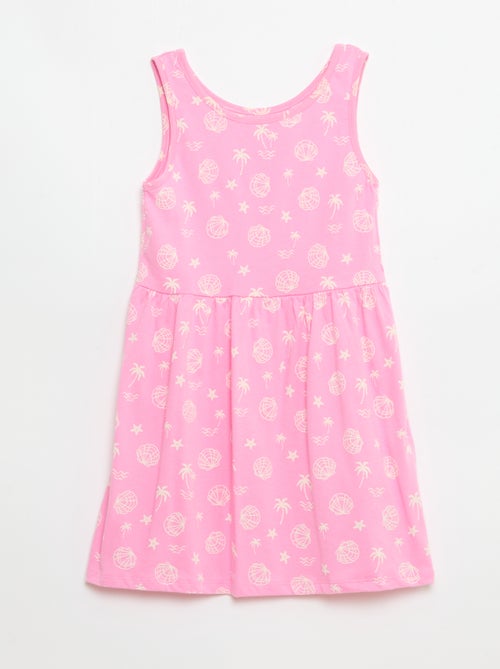 Robe en maille légère fine bretelles all-over en coton - Kiabi