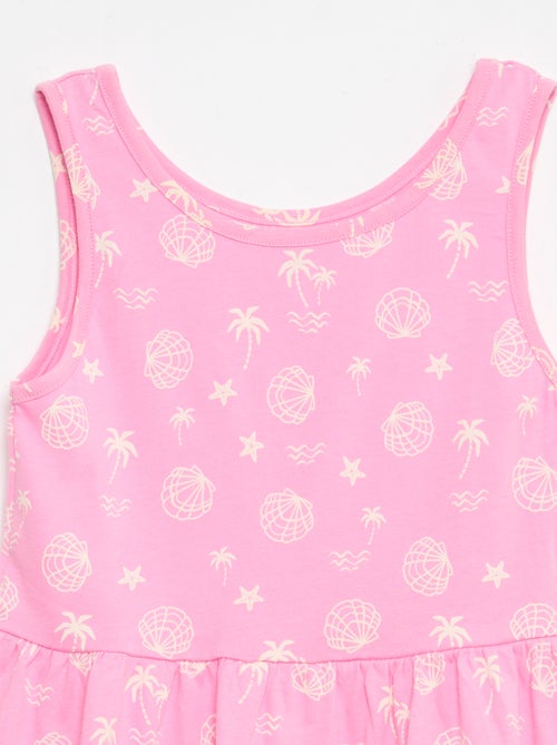 Robe en maille légère fine bretelles all-over en coton - Kiabi