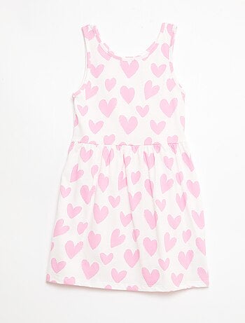 Robe en maille légère fine bretelles all-over en coton