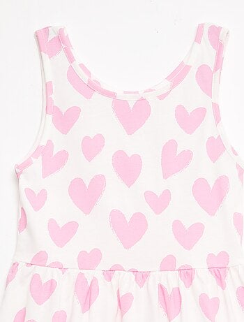 Robe en maille légère fine bretelles all-over en coton