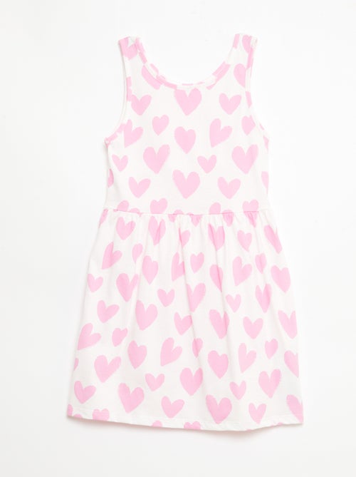 Robe en maille légère fine bretelles all-over en coton - Kiabi