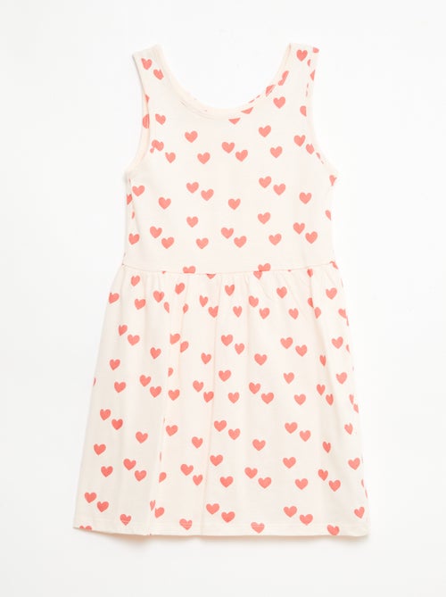 Robe en maille légère fine bretelles all-over en coton - Kiabi