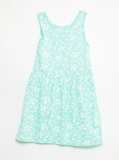 Robe en maille légère fine bretelles all-over en coton - Kiabi