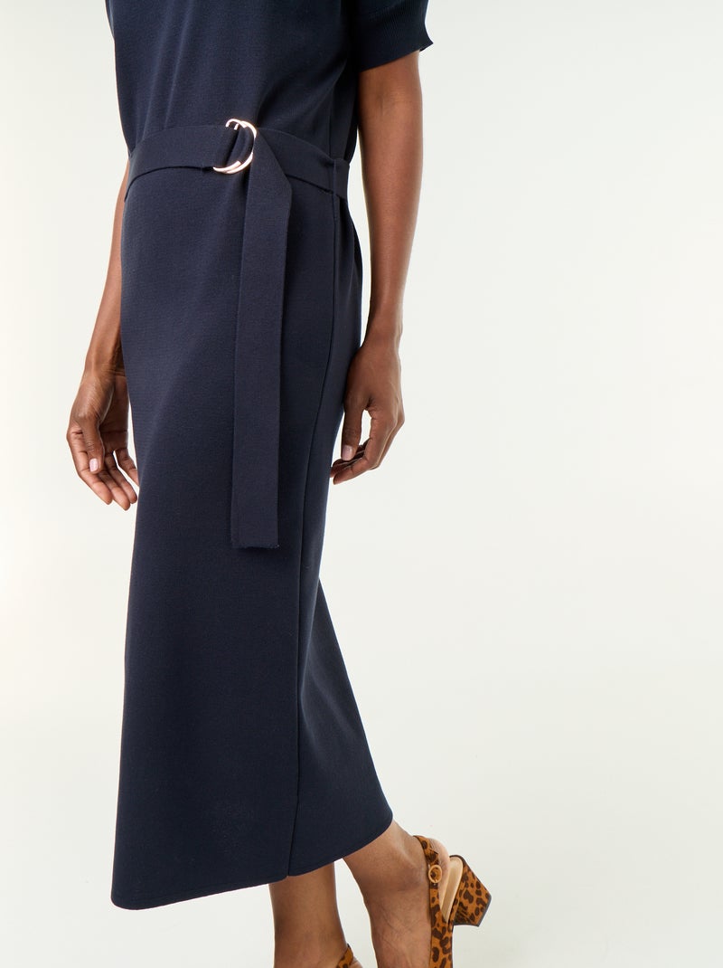 Robe en maille lourde Bleu - Kiabi