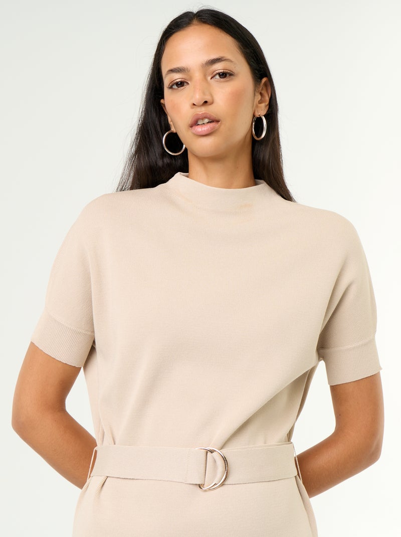 Robe en maille lourde Gris - Kiabi