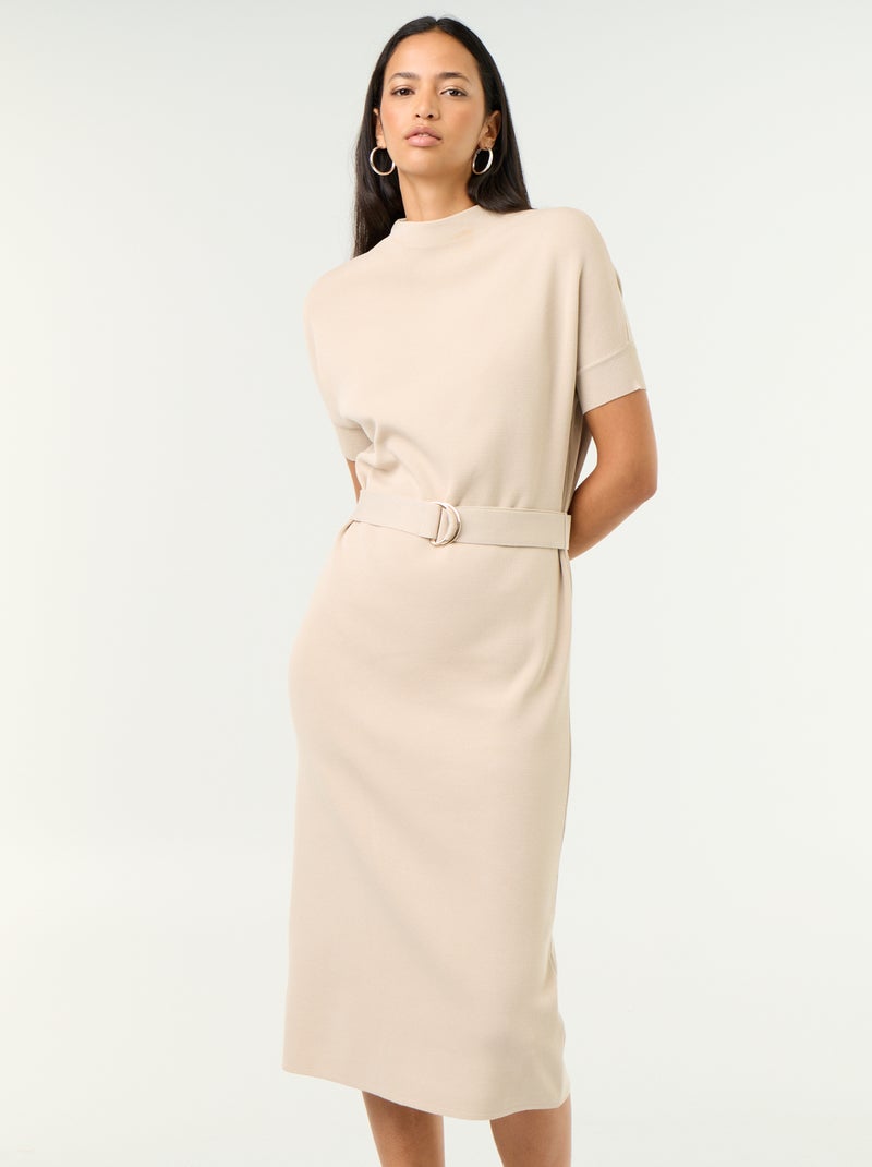 Robe en maille lourde Gris - Kiabi