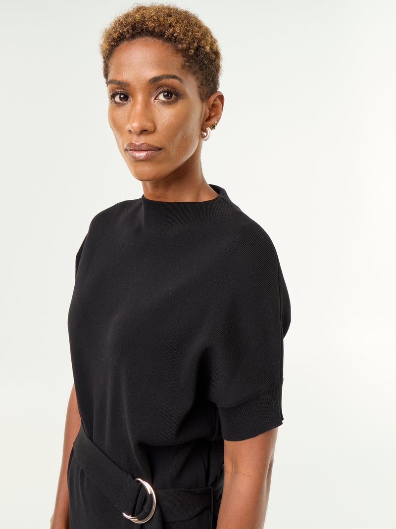 Robe en maille lourde Noir - Kiabi