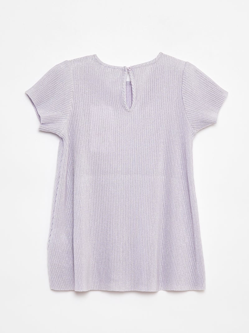 Robe en maille lurex texturée VIOLET - Kiabi