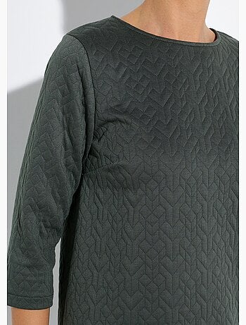 Robe en maille manches 3/4 motif origami - Afibel