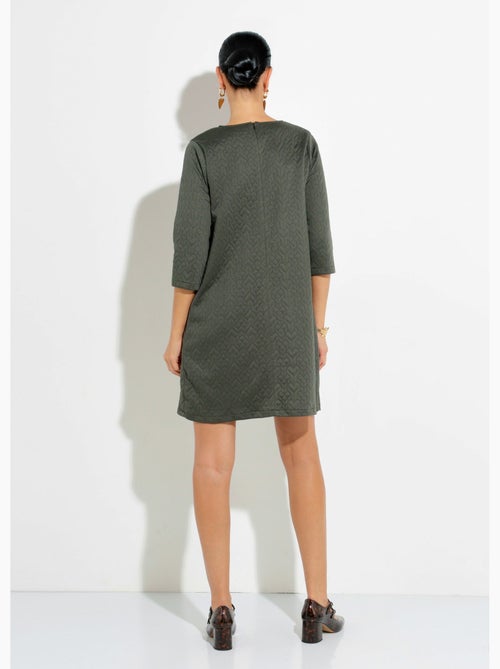 Robe en maille manches 3/4 motif origami - Afibel - Kiabi Robe en maille manches 3/4 motif origami - Afibel - Kiabi