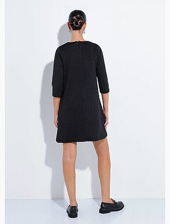 Robe en maille manches 3/4 motif origami - Afibel