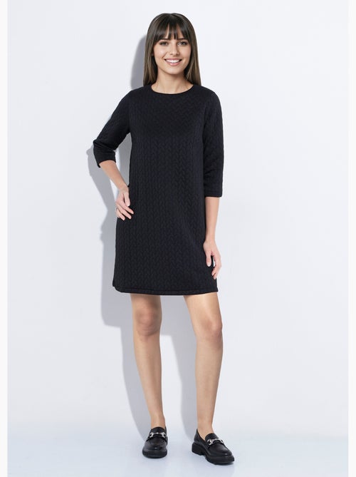 Robe en maille manches 3/4 motif origami - Afibel - Kiabi Robe en maille manches 3/4 motif origami - Afibel - Kiabi