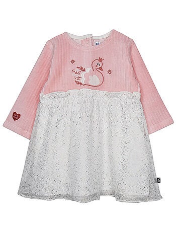 Robe en maille manches longues pensée