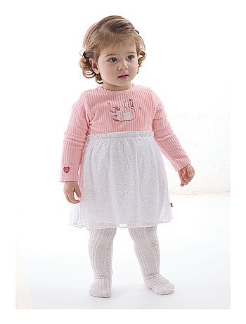 Robe en maille manches longues pensée