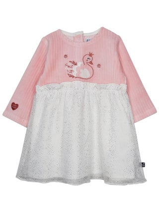 Robe en maille manches longues Pensée