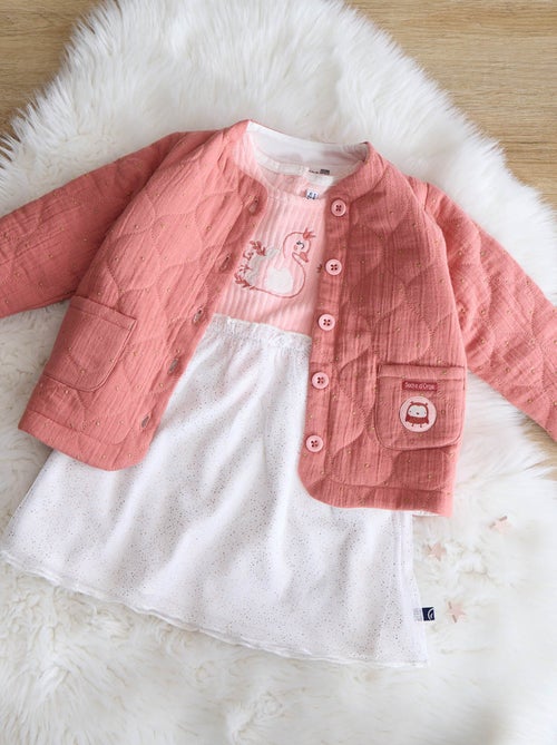 Robe en maille manches longues Pensée - Kiabi