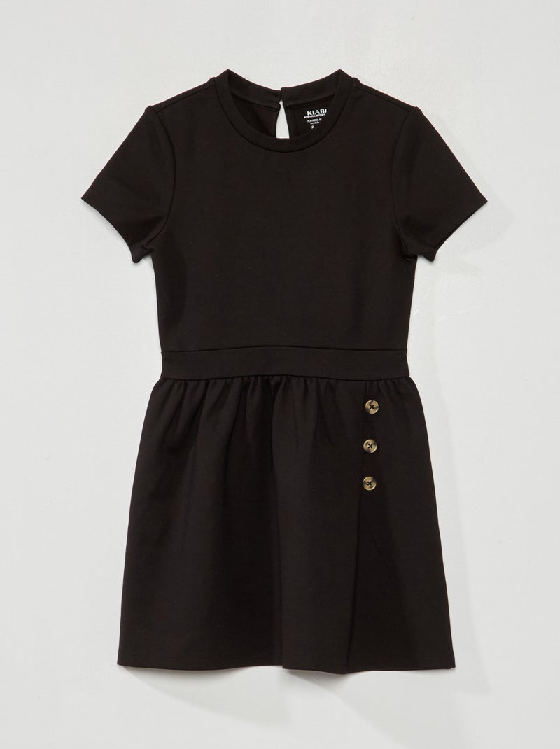 Robe en maille milano noir - Kiabi