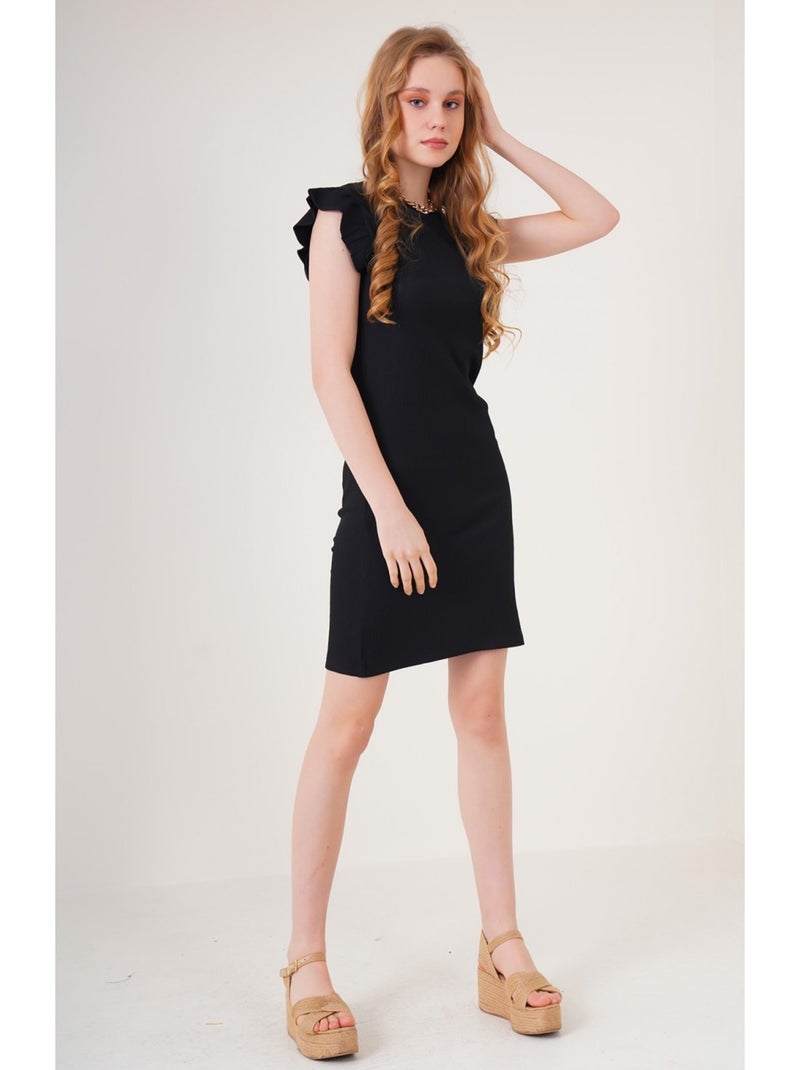 Robe en Maille Noir Noir - Kiabi