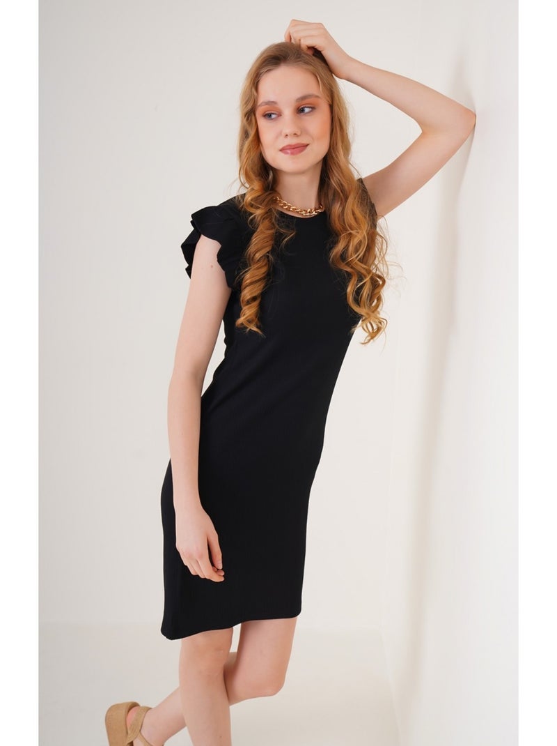 Robe en Maille Noir Noir - Kiabi