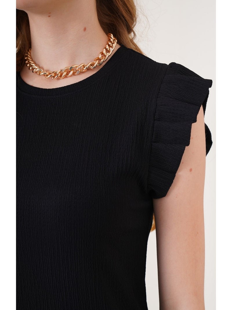 Robe en Maille Noir Noir - Kiabi