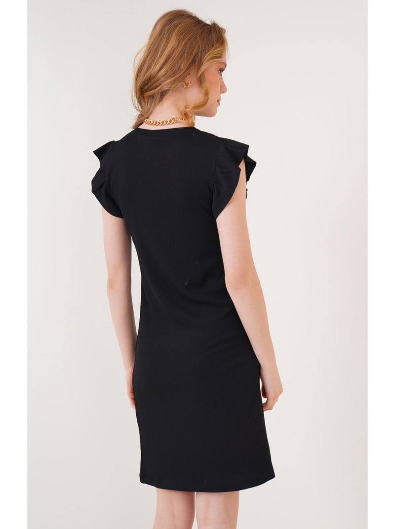 Robe en Maille Noir Noir - Kiabi