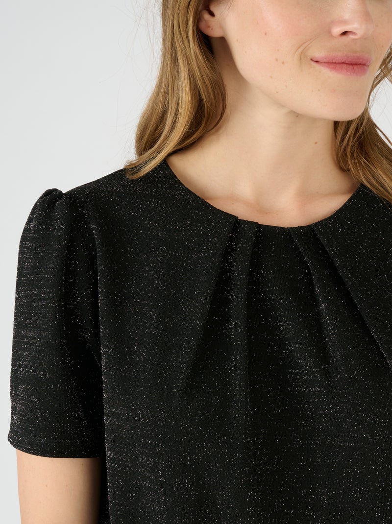 Robe en maille scintillante - Damart Noir - Kiabi