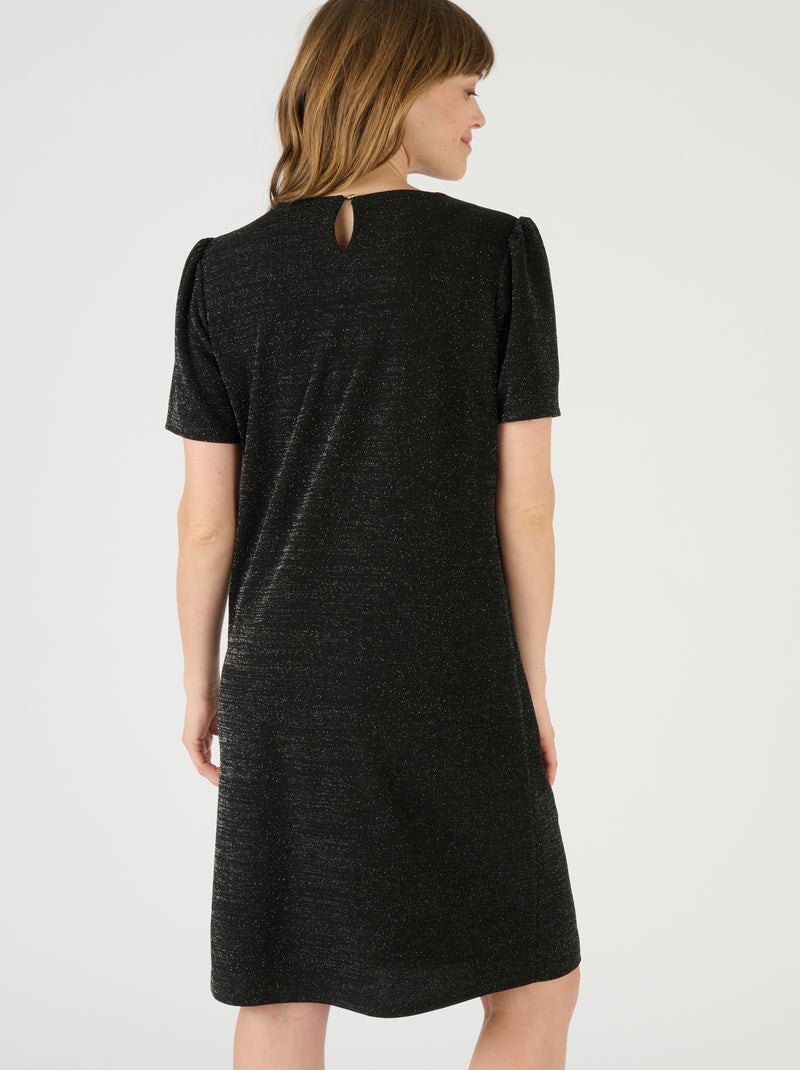Robe en maille scintillante - Damart Noir - Kiabi
