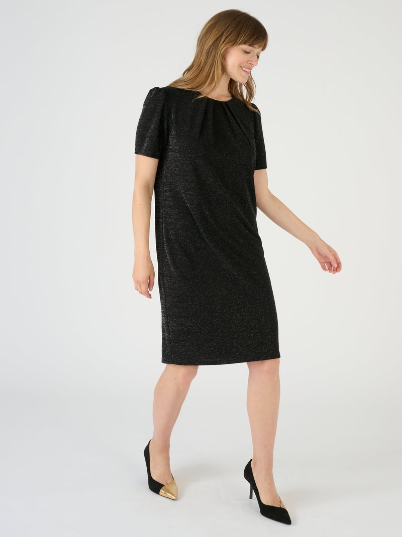 Robe en maille scintillante - Damart Noir - Kiabi