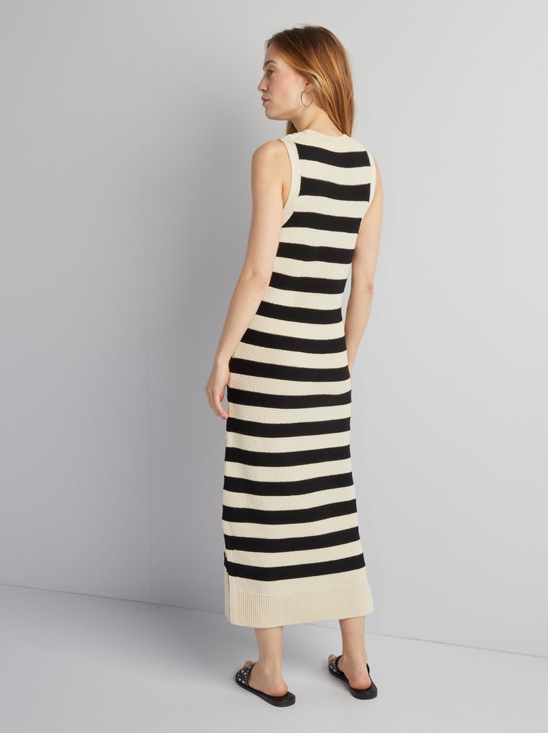 Robe en maille tricot Beige - Kiabi